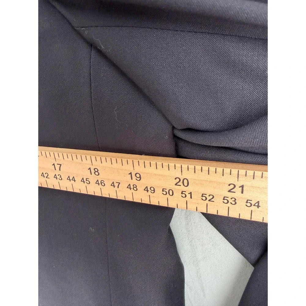 Barneys Loro Piana 120's Wool Blazer Minimalist Mens 40R Black Made in Canada